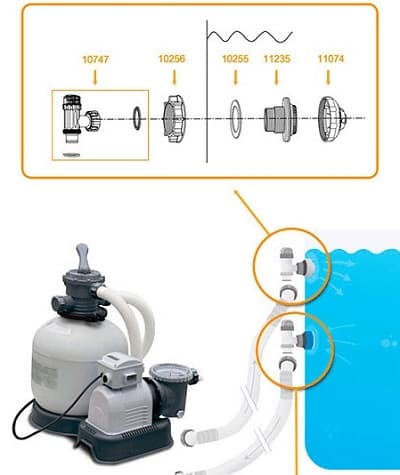 Схема подключения фильтра для бассейна intex